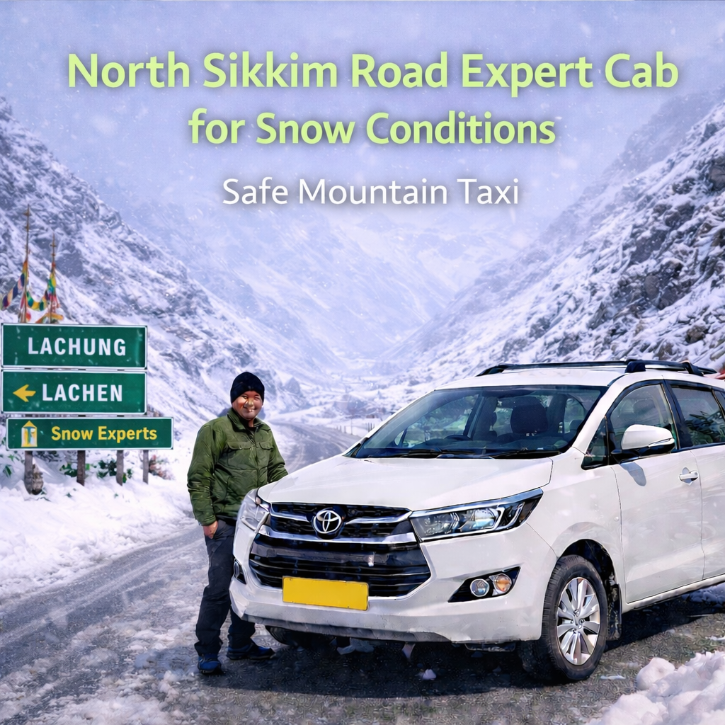 North Sikkim Road Expert Cab for Snow Conditions | Safe Mountain Taxi